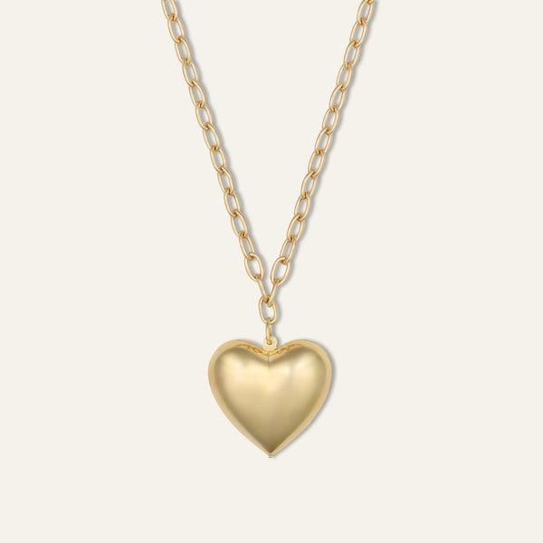 Large Puffy Heart Necklace