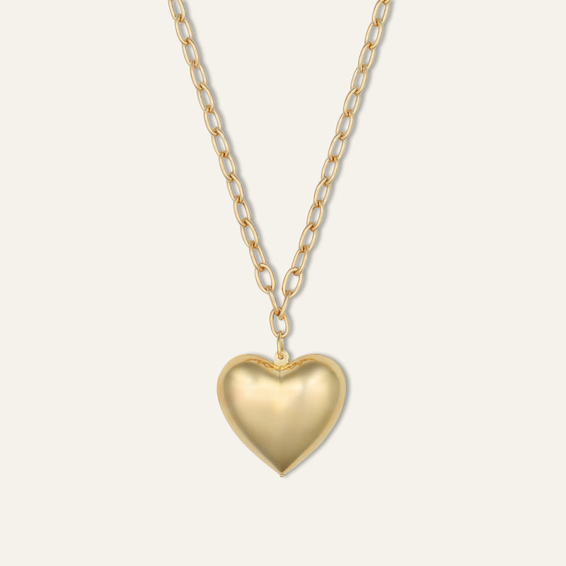 Large Puffy Heart Necklace