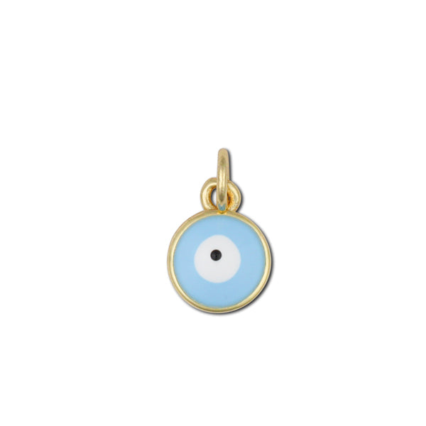 Light Blue Enamel Evil Eye Charm