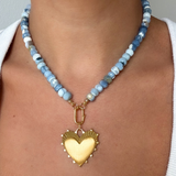 Light Blue Australian Opal Gemstone Necklace