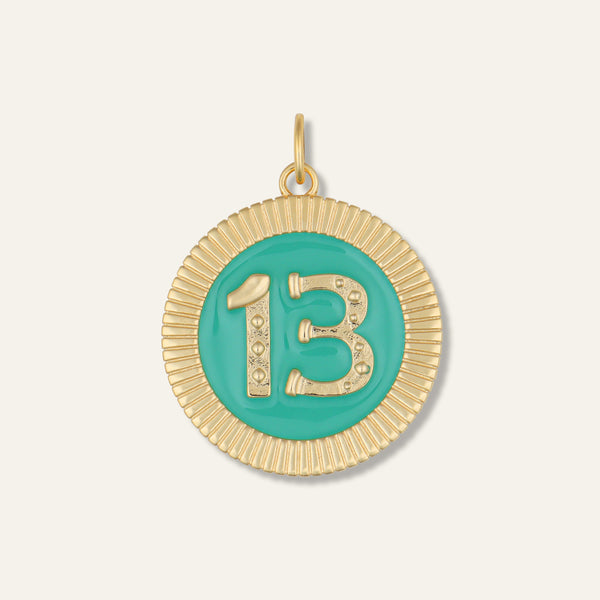 Lucky 13 Green Poker Chip