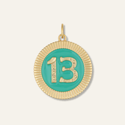 Lucky 13 Green Poker Chip