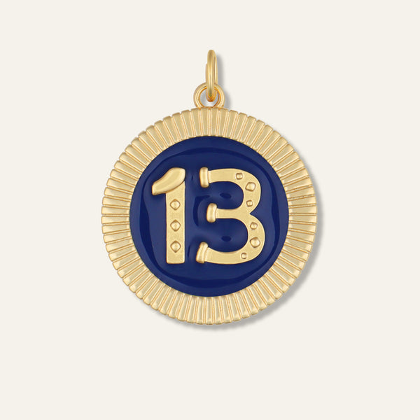Lucky 13 Navy Poker Chip
