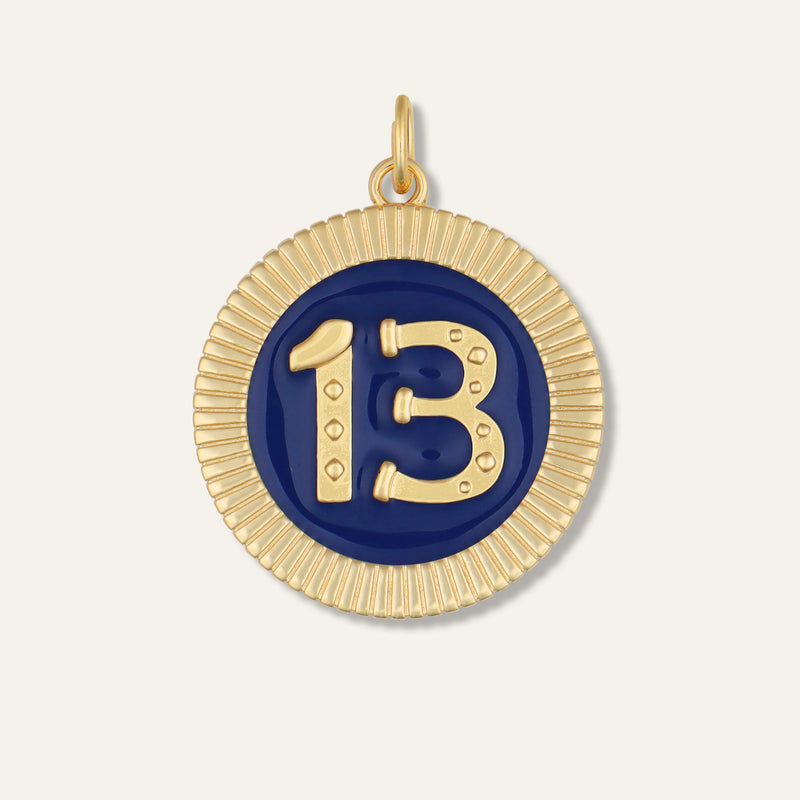 Lucky 13 Navy Poker Chip