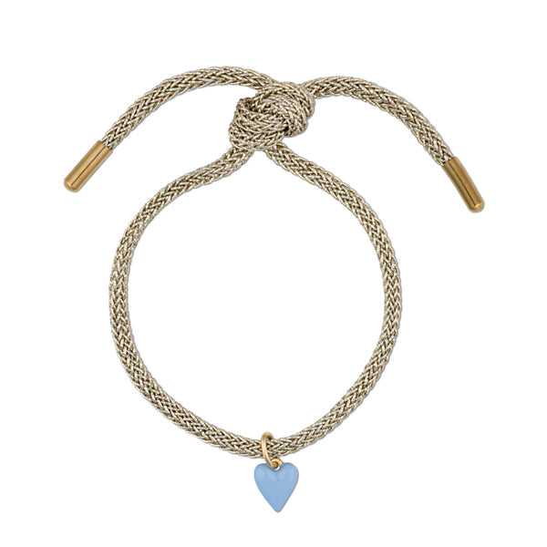 Gold Lurex Bracelet with Mini Heart