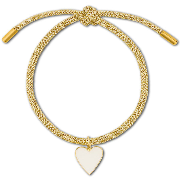 Lurex Bracelet with Small Enamel Heart