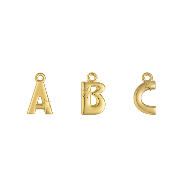 Puffy Letters A-Z Charms