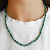 Malachite Knotted Gemstone Strand