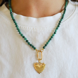 Malachite Knotted Gemstone Strand