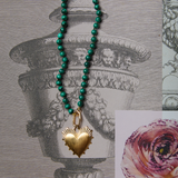 Malachite Knotted Gemstone Strand