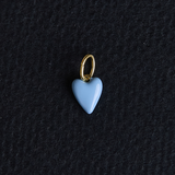 Mini Blue Enamel Heart Charm