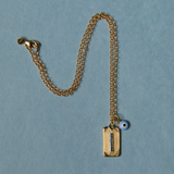 Mini Blue Enamel Evil Eye Charm with Carpe Diem Charm