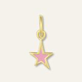 Mini Pink Enamel Star Charm