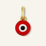 Mini Red Enamel Evil Eye Charm