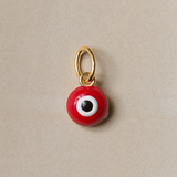 Mini Red Enamel Evil Eye Charm