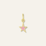 Mini Pink Enamel Star Charm