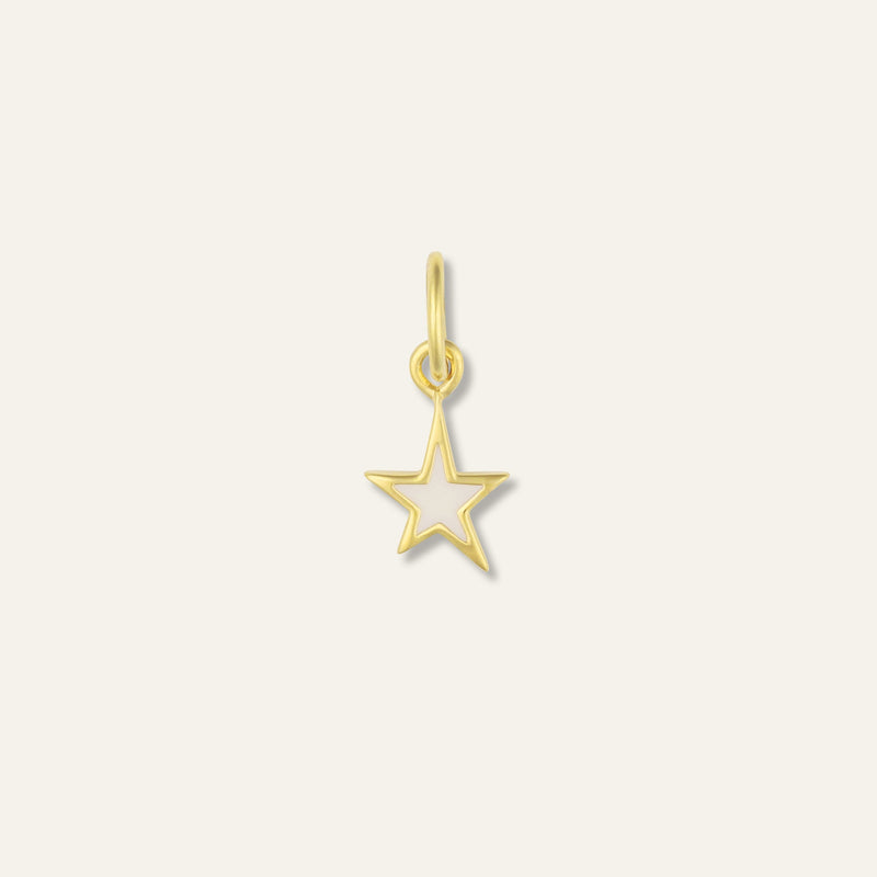 Mini White Enamel Star