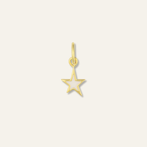 Mini White Enamel Star