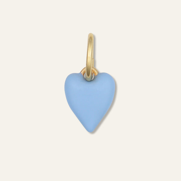 Mini blue Enamel Heart Charm