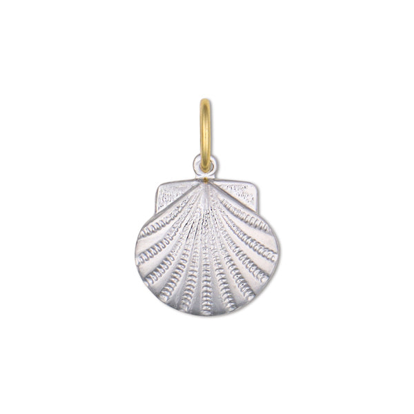 Silver Scallop Shell Charm