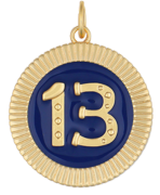 Lucky 13 Navy Poker Chip