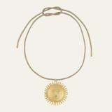 Sun Medallion Cord Necklace