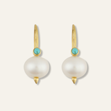 Pearl Earring with Turquoise