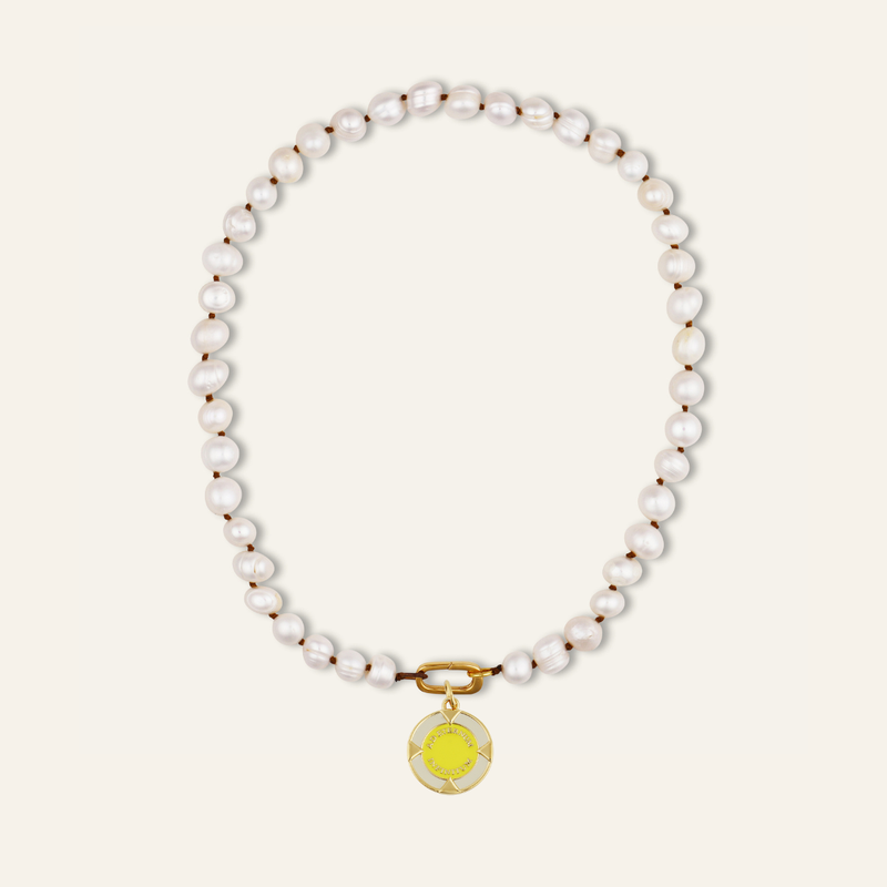 Pearl Necklace with Eternal Poker Chip