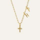 Personalized Cosmos Cross Necklace