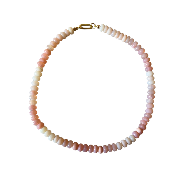 Shaded Pink Opal Gemstone Necklace