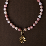Pink Opal Knotted Gemstone Necklace