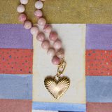 Pink Opal Knotted Gemstone Necklace