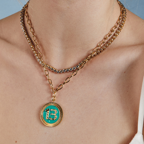 Lucky 13 Green Poker Chip