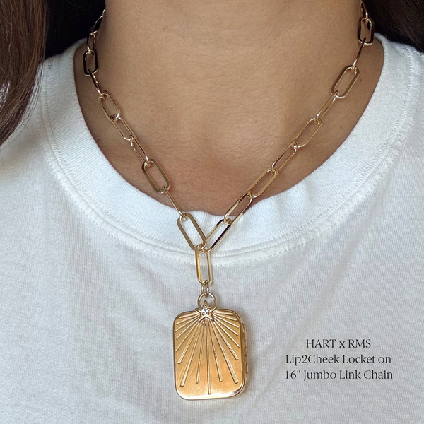 HART x RMS Locket on 16 Jumbo Link Chain