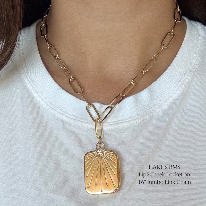 HART x RMS Locket on 16 Jumbo Link Chain