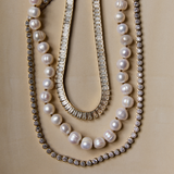 Tennis Necklaces + Pearls 