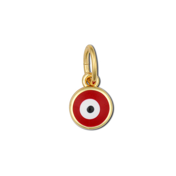 Red Enamel Evil Eye Charm