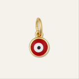 Red Enamel Evil Eye Charm