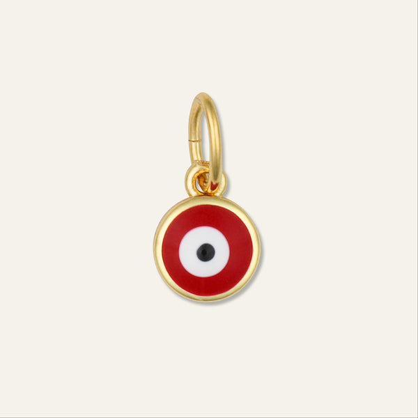 Red Enamel Evil Eye Charm