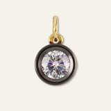 Rhodium Bezel Charm