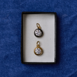 Rhodium Bezel Charm and Bezel Charm