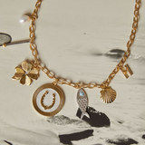 Gold Scallop Shell Charm