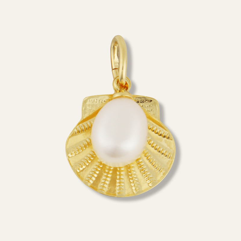 Scallop with Pearl Charm