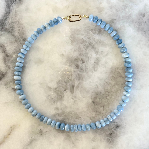 shaded blue opal necklace