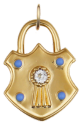 Shield Padlock Charm