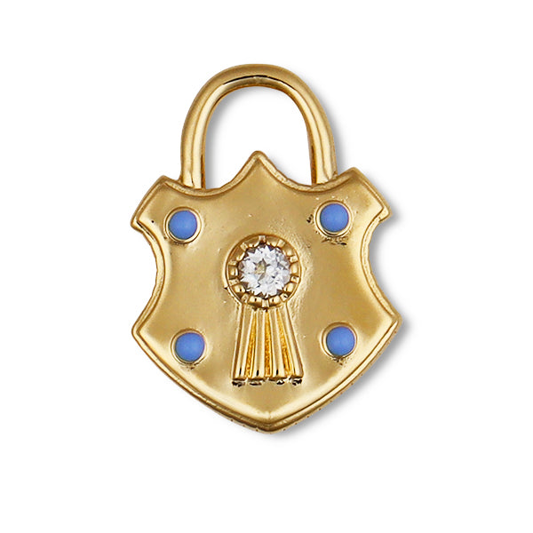 Shield Padlock Charm