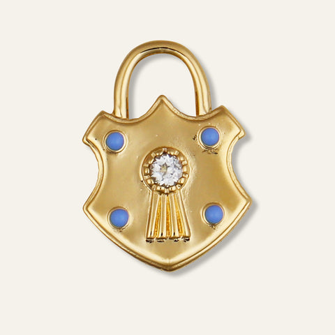 Shield Padlock Charm