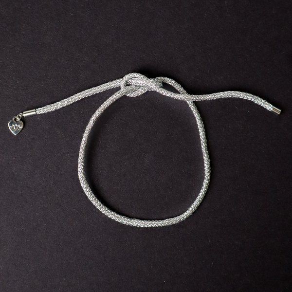 Silver Lurex Bracelet Cord
