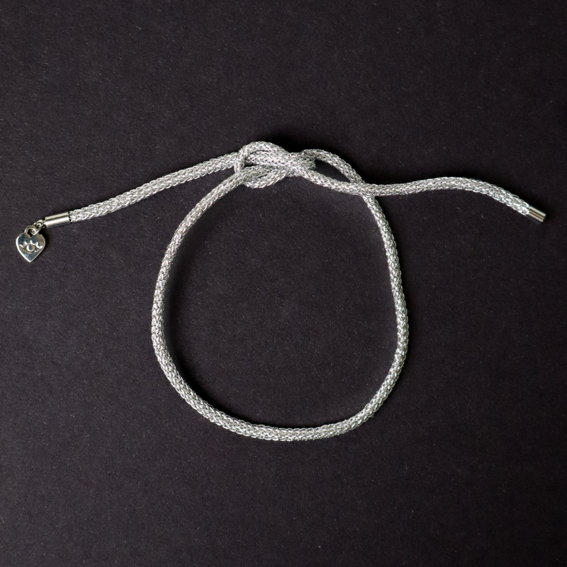 Silver Lurex Bracelet Cord