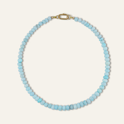 Sky Blue Opal Gemstone Necklace